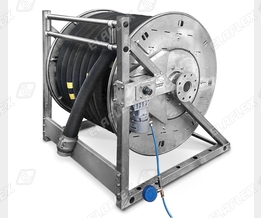 Stainless steel Hose Reel with pneumatic rewind system, HD 50