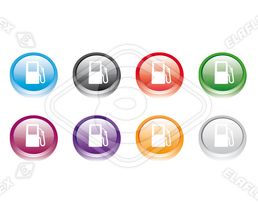 Icon/ Web<br />Dispenser Pump & Nozzle, Badges (Colours)